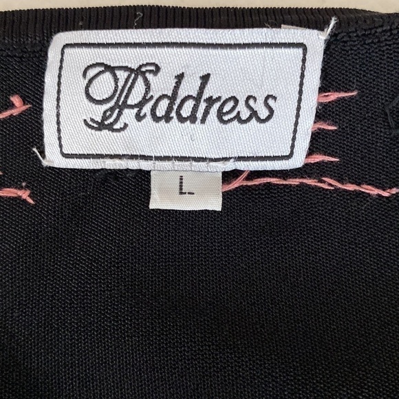 Vintage Black Fully Beaded  multicolour Sleeveless Sweater Top Sz L - Picture 11 of 14